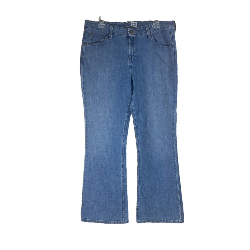 Women's Levi's Signature by Levi Strauss Mid Rise Bootcut Blue Jeans 12 S - Picture 2 of 9
